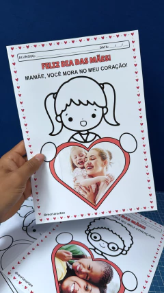 ATIVIDADE - VOCÊ MORA NO MEU CORAÇÃO! - DIA DAS MÃES - loja online