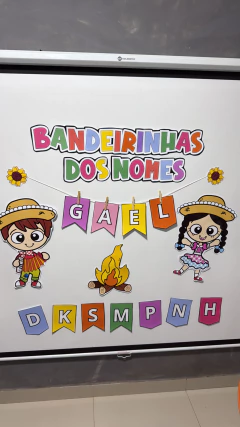 MURAL - BANDEIRINHAS DOS NOMES - FESTA JUNINA - comprar online