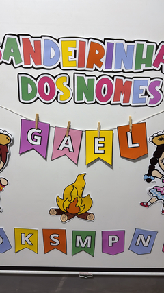 MURAL - BANDEIRINHAS DOS NOMES - FESTA JUNINA - comprar online
