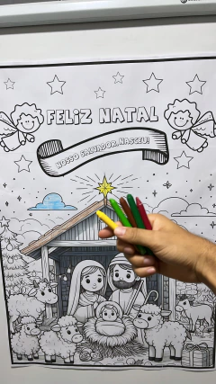PAINEL PARA COLORIR EM GRUPO - PRESÉPIO