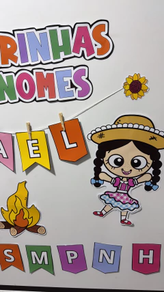 MURAL - BANDEIRINHAS DOS NOMES - FESTA JUNINA - loja online