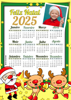CALENDÁRIOS EDITÁVEIS A4 - NATAL na internet
