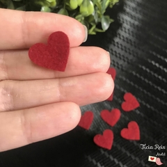 Coração de feltro cortado a laser 1cm, 2cm, 3cm ou 4cm - comprar online