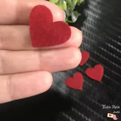 Coração de feltro cortado a laser 1cm, 2cm, 3cm ou 4cm na internet