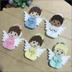 Recorte lembrancinha anjo de feltro 9cm - 5 unidades na internet