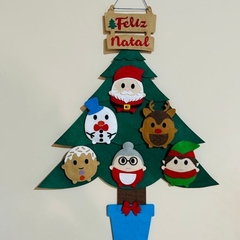 Recortes pingente de Natal rena, boneco de neve, papai noel, mamãe noel, duende e ginderbread de Feltro 7.9cm - 6 unidades na internet