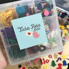 Caixa de Recorte de Feltro de Natal - 300 Unidades