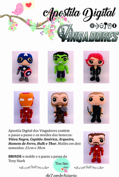 Apostila digital Vingadores de feltro