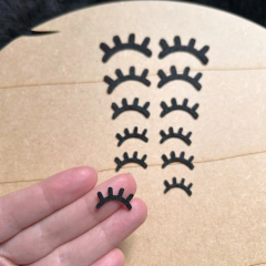 Cílios de feltro de boneca cortado a laser - comprar online