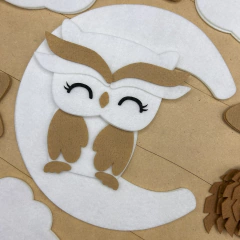 Recortes de feltro para confeccionar móbile de coruja - comprar online