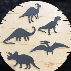 Silhueta Dinossauros de EVA cortado a laser - 10 unidades