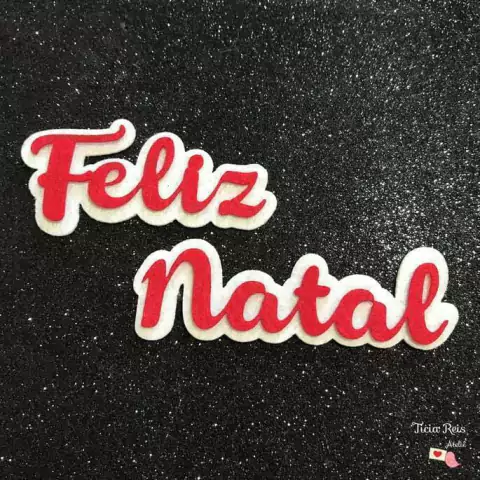 Feliz Natal com fundo branco 3.5cm de altura - 2 unidades - comprar online