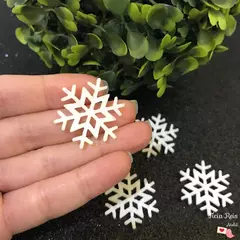 Floco de Neve de feltro 3cm - 50 unidades