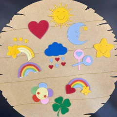 Símbolo Barriga Ursinhos Carinhosos de feltro cortado a laser - 11 unidades - comprar online