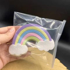 Aplique arco-íris 9.5cm - 5 unidades aplique para body, romper, fantasia - loja online