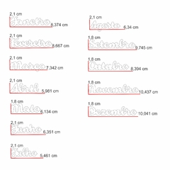 Imagem do Recortes para confeccionar calendário interativo