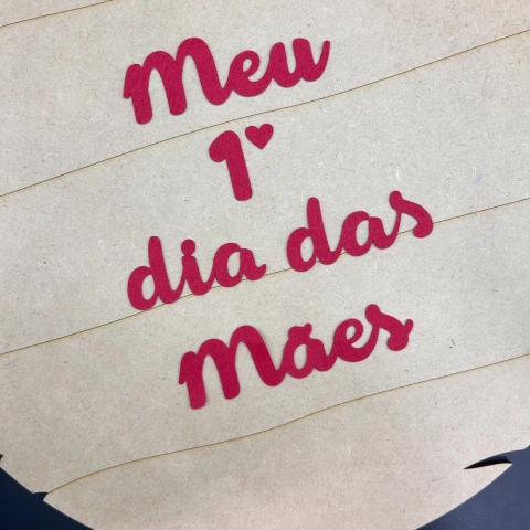 Palavras cursivas de feltro Meu 1° Dia das Mães aplique body - 4 unidades - comprar online