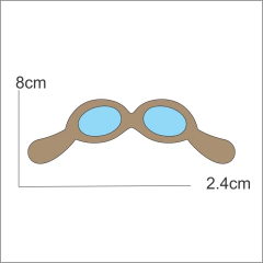 Óculos urso aviador feltro 8cm de comprimento 20 unidades na internet