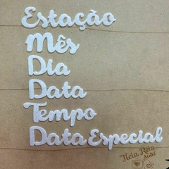 Palavras para calendário interativo de feltro em letra cursiva - 6 unidades - comprar online