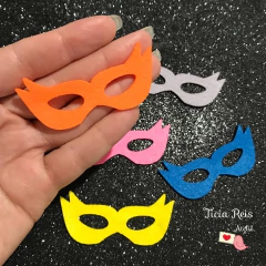 Máscara de carnaval de feltro 6cm cortado a laser - 30 unidades - comprar online