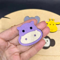 Mini cabeças de animais safari de feltro 3.5cm - 50 unidades na internet