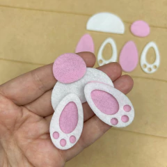 Traseiro, rabo e patas do coelho da páscoa - 10 unidade - comprar online