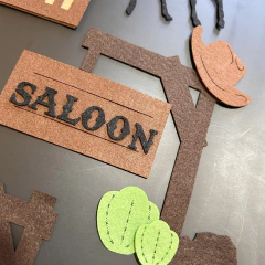 Aplique velho oeste de feltro na internet