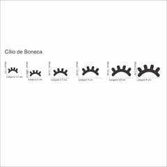Cílios de feltro de boneca cortado a laser - comprar online