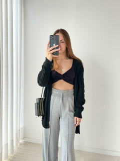 Cardigan longo Preto