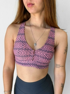 Top Nadador Estampa Rosa