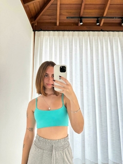 Top Suzan Verde Água - comprar online