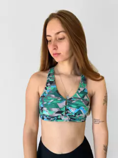 Top Nadador Estampa Verde - comprar online