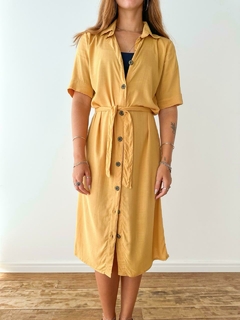 VESTIDO MIRINHA MOSTARDA