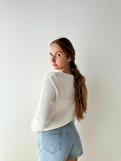 Cardigan Botões Off White - Audax loja
