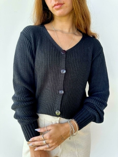 Cardigan Botões Preto