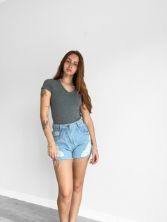 Blusa Malwee Cinza Escuro