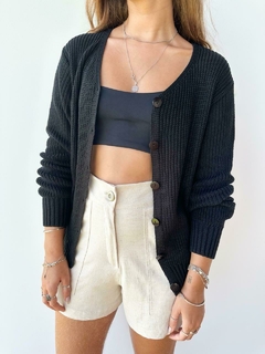 Cardigan Botões Preto - comprar online