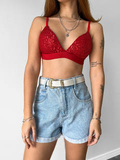 Imagem do Top Paetê Vermelho