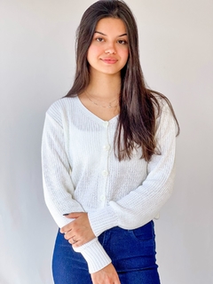 Cardigan Botões Off White - loja online