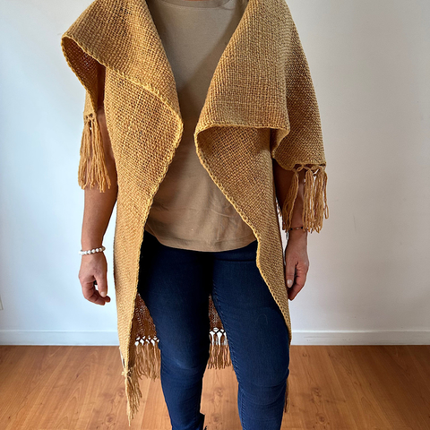 Poncho largo abierto
