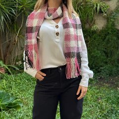 Bufanda ojo de perdiz 150x22 (lana de llama) - Jiron del cielo