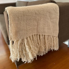 Manta-Pie de cama lana de oveja 200x100