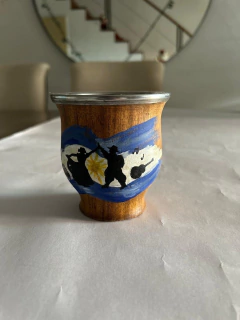 Mate algarrobo bandera argentina