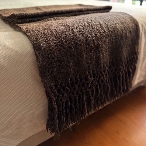 Manta - Pie de cama lana de oveja 201x106