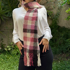 Bufanda ojo de perdiz 150x22 (lana de llama) - comprar online