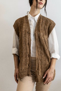 Chaleco con botones lana de llama- grande - comprar online