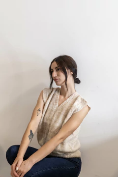 Chaleco lana de llama- mediano - tienda online