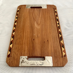 Tabla de madera y alpaca 50X35