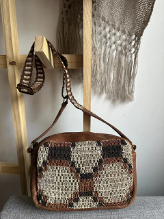 Bandolera de cuero y chaguar - comprar online