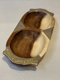 Copetinero de madera y alpaca de 2 divisiones - Jiron del cielo